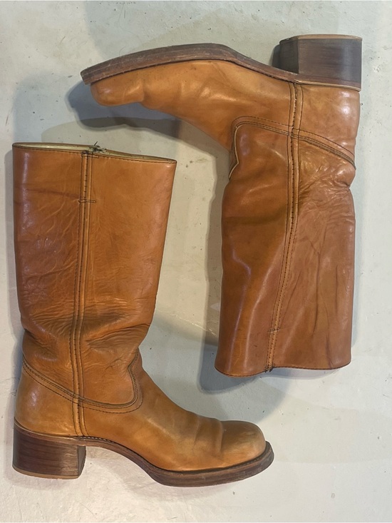 Vintage Other - Vintage Tan Leather Cowboy Boots